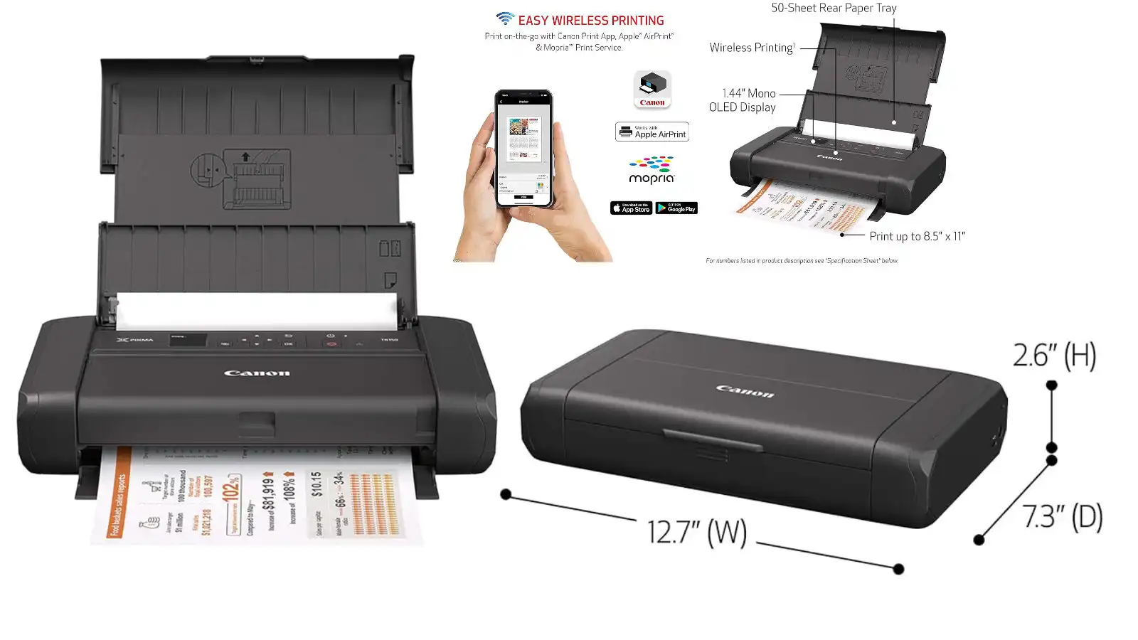 Canon PIXMA TR150 Wireless Portable Printer