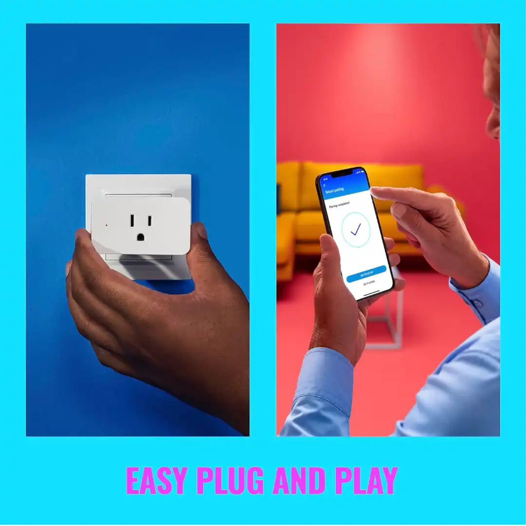 WiZ Connected WiZ Smart Plug Gen 2 - Pack of 1 - Type B - Connects to Your Existing 2.4Ghz Wi-Fi - Control App - Works with Google Home, Alexa and Siri Shortcuts - No Hub Required