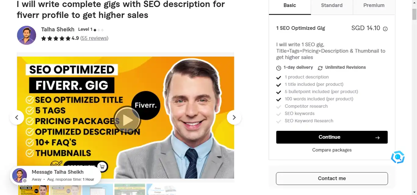 Talha Sheikh Top Rated Fiverr Gigs 