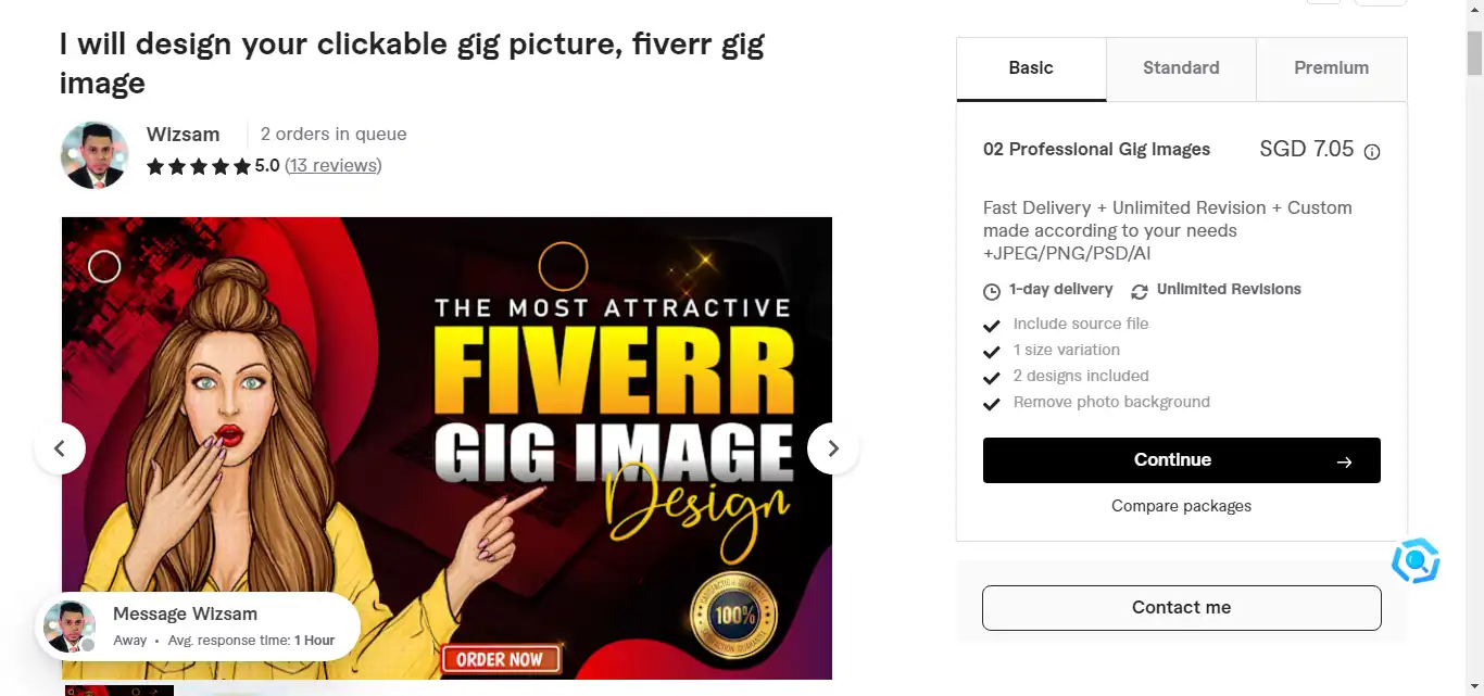 Wizsam Top Rated Fiverr Gigs