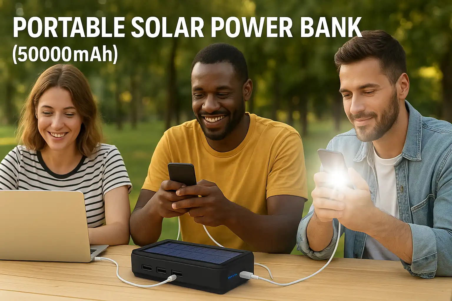Portable Solar Power Bank 50000mAh - Best solar power bank in Nigeria 2025
