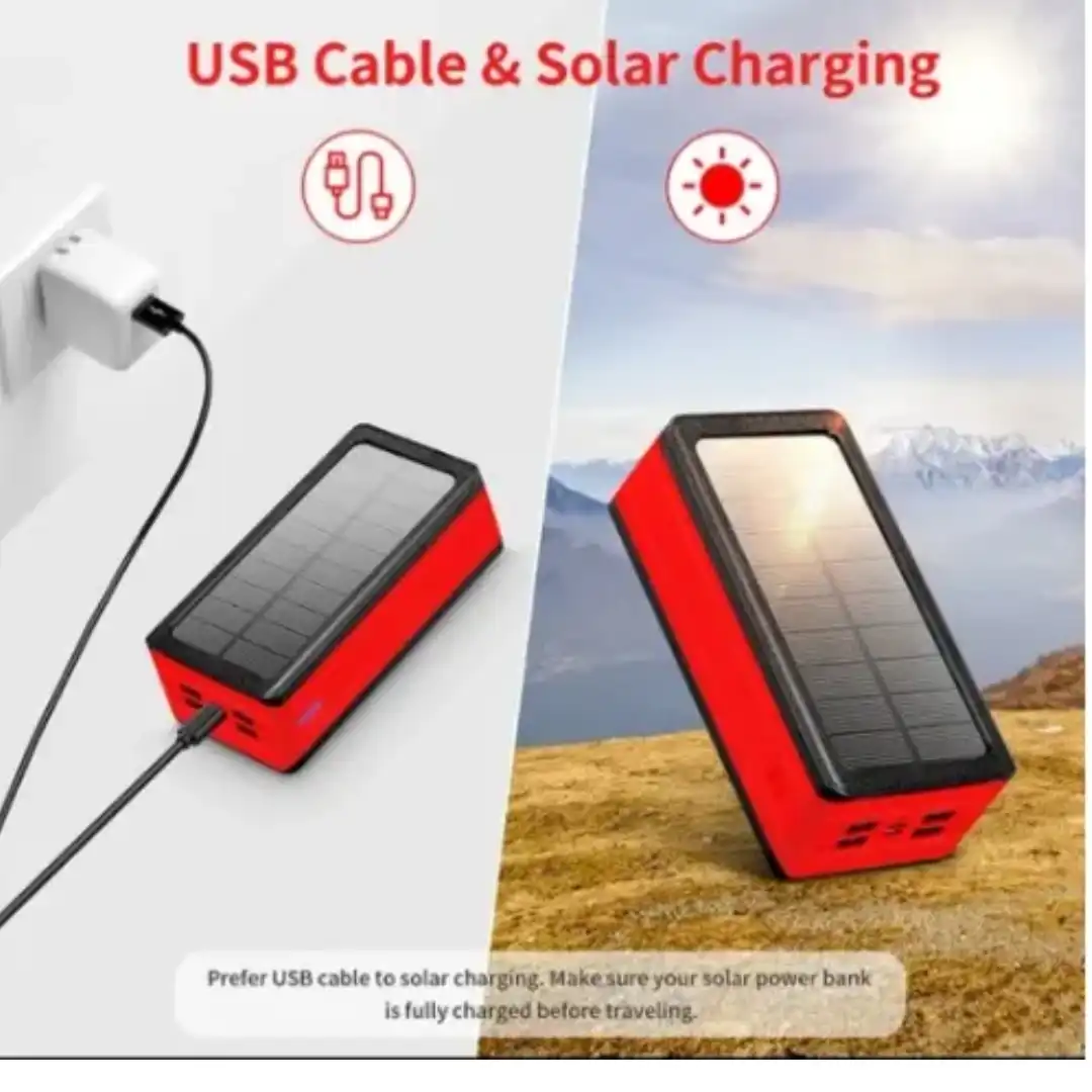 Solar Power Bank 30000mAh with Flood Light - Best solar power bank in Nigeria