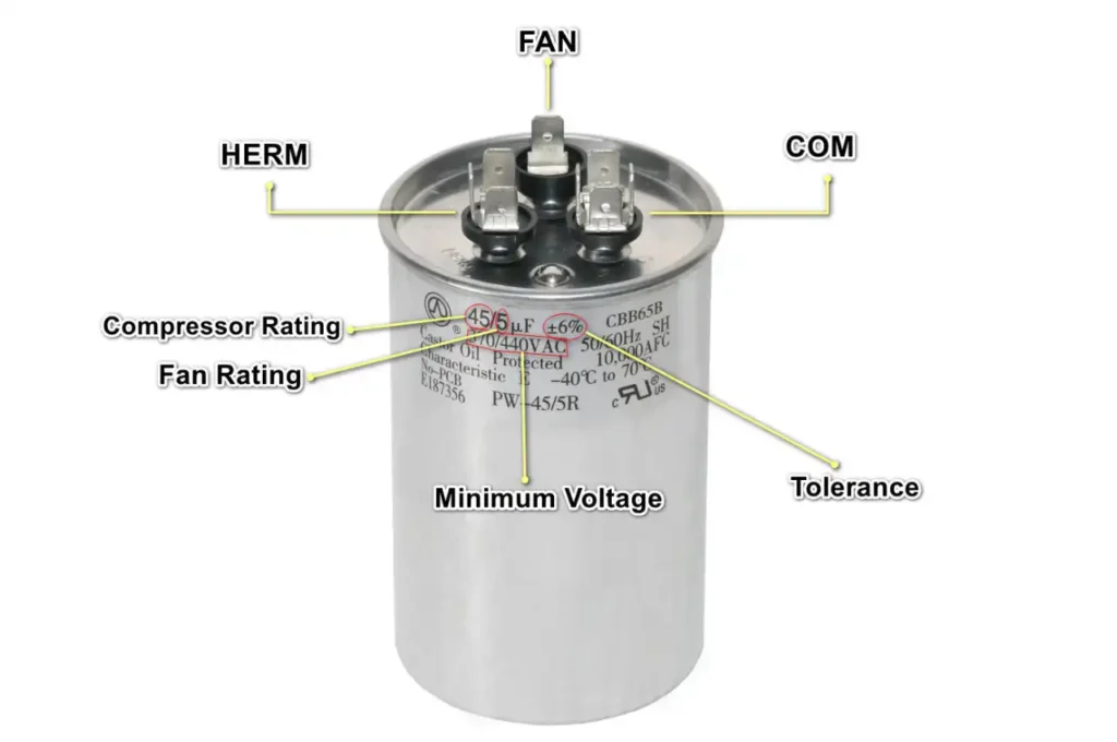 Figure 5: AC capacitor - a failed capacitor is a common reason for AC not turning on
