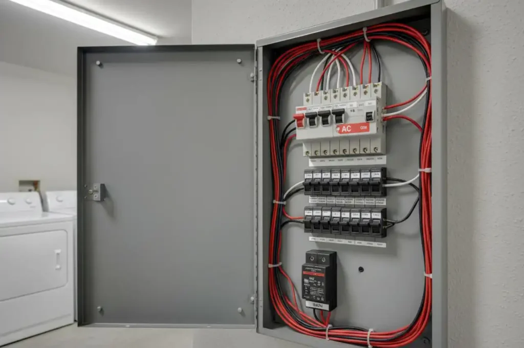 Figure 3: Circuit breaker panel - a tripped breaker is a common cause of AC not turning on