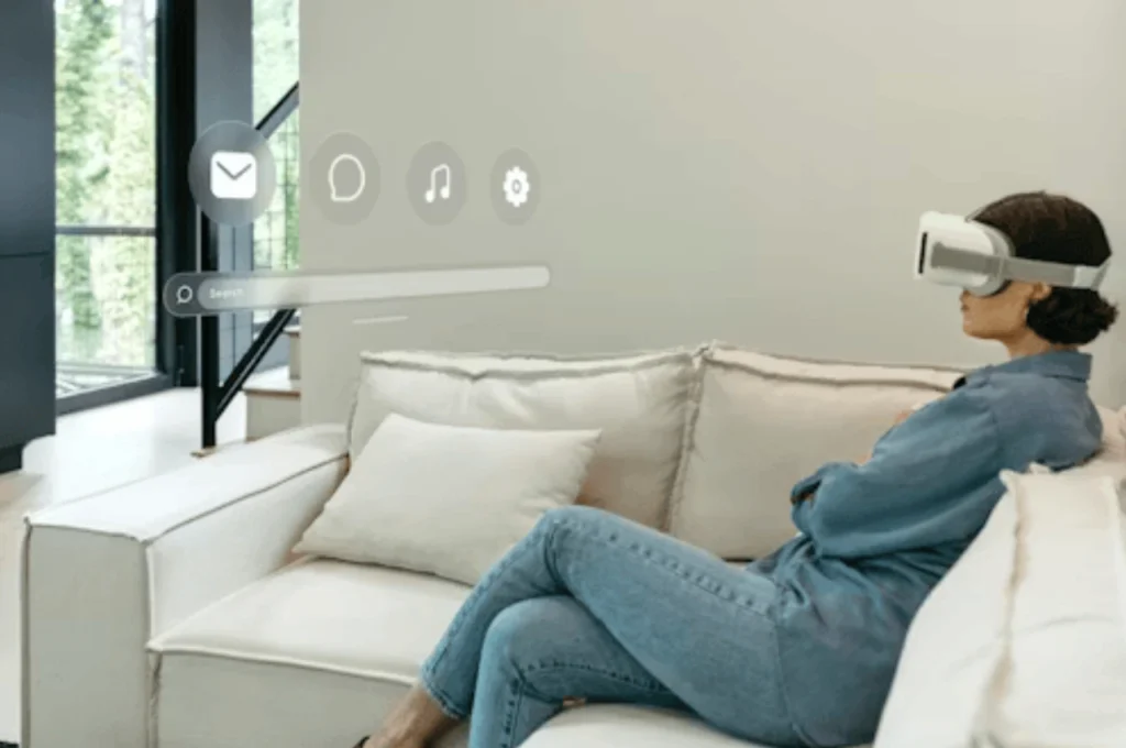 Smart home installation showing connected devices in a modern living room