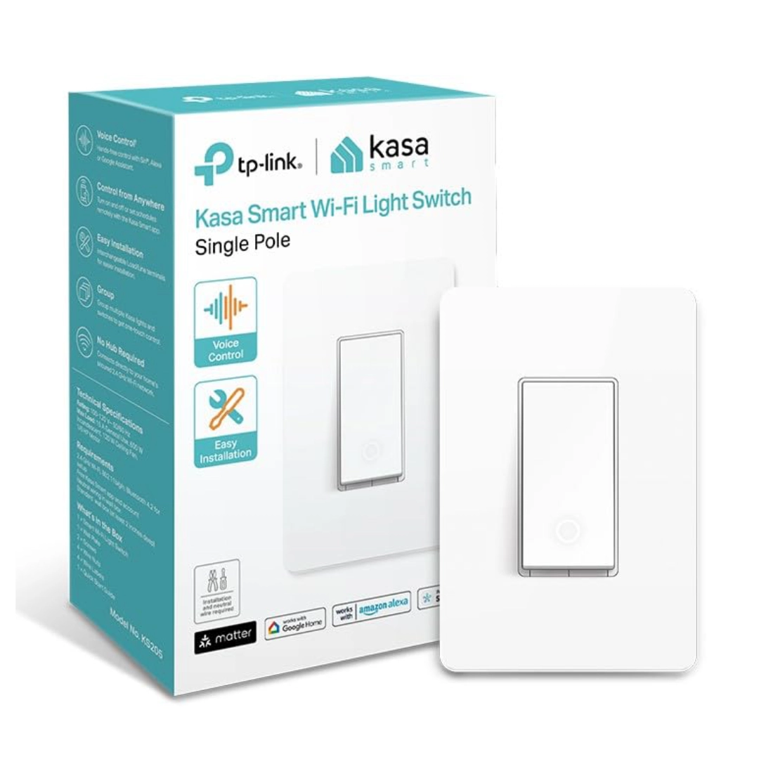 Kasa KS205 WiFi smart light switch single pole neutral wire required