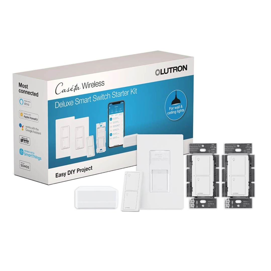 Lutron Caseta LP-WS-WH smart light switch no neutral wire white wall