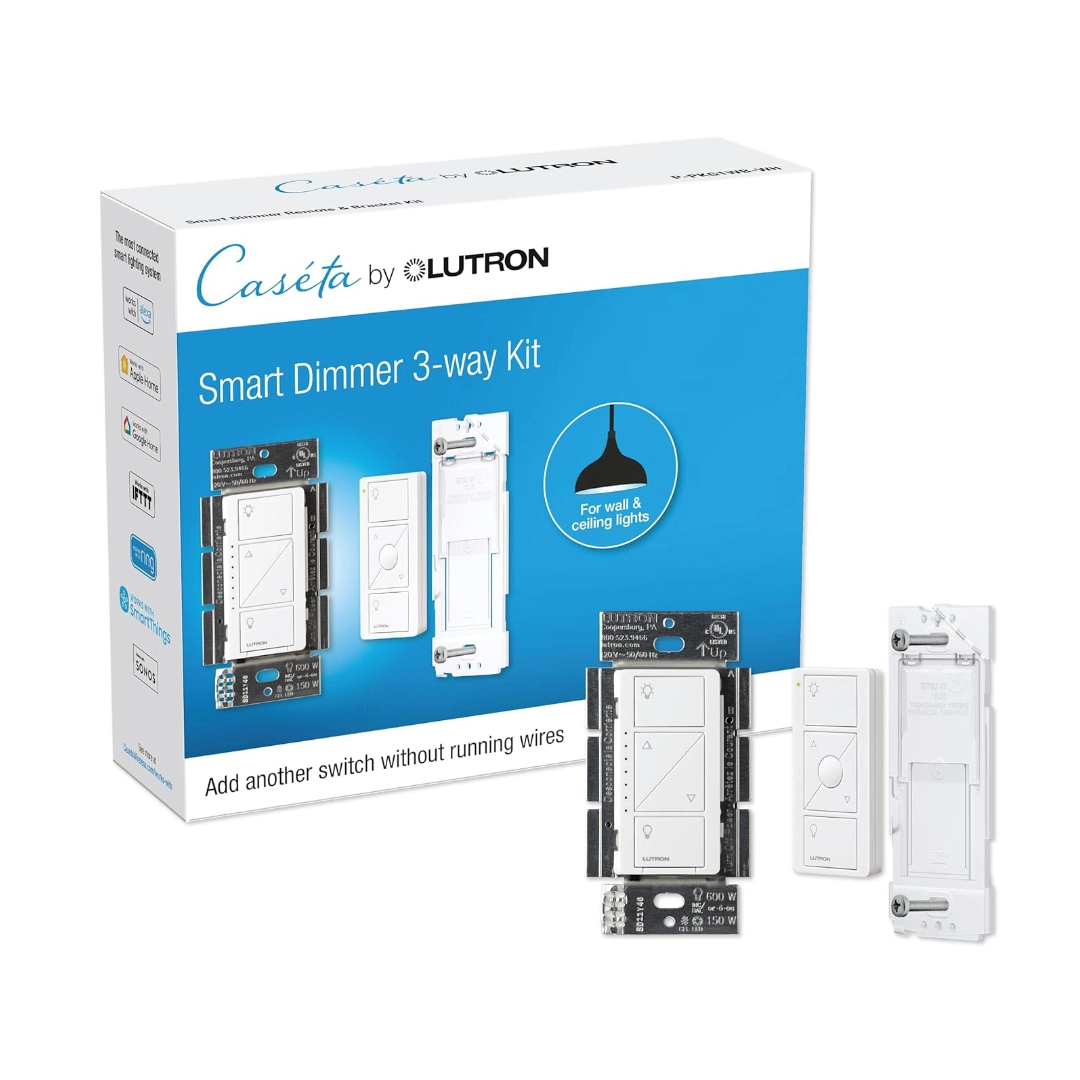 Lutron Caseta LP-WS-WH smart light switch no neutral wire white wall