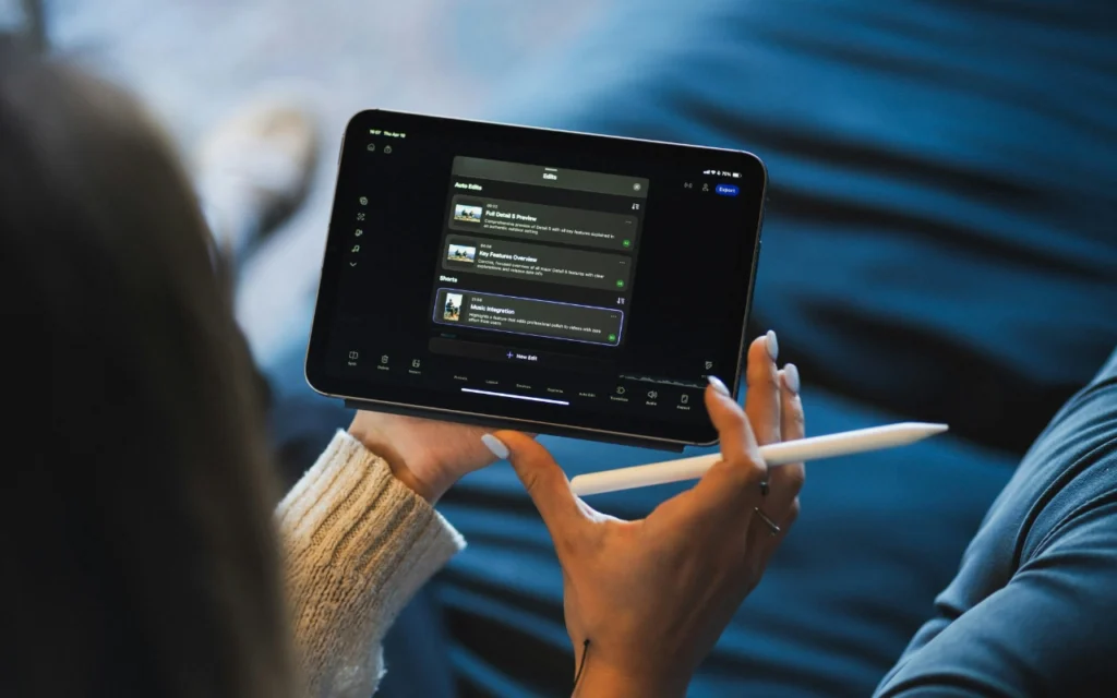 smart home control dashboard on tablet